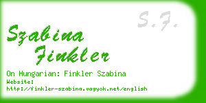 szabina finkler business card
